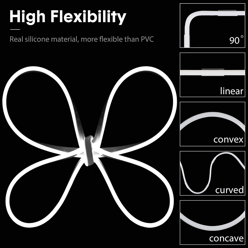 DC12V SMD2835 16.4ft Single Color Flexible LED Neon Sign Lights Kit DC12V SMD2835 16.4ft Single Color Flexible LED Neon Sign Lights Kit